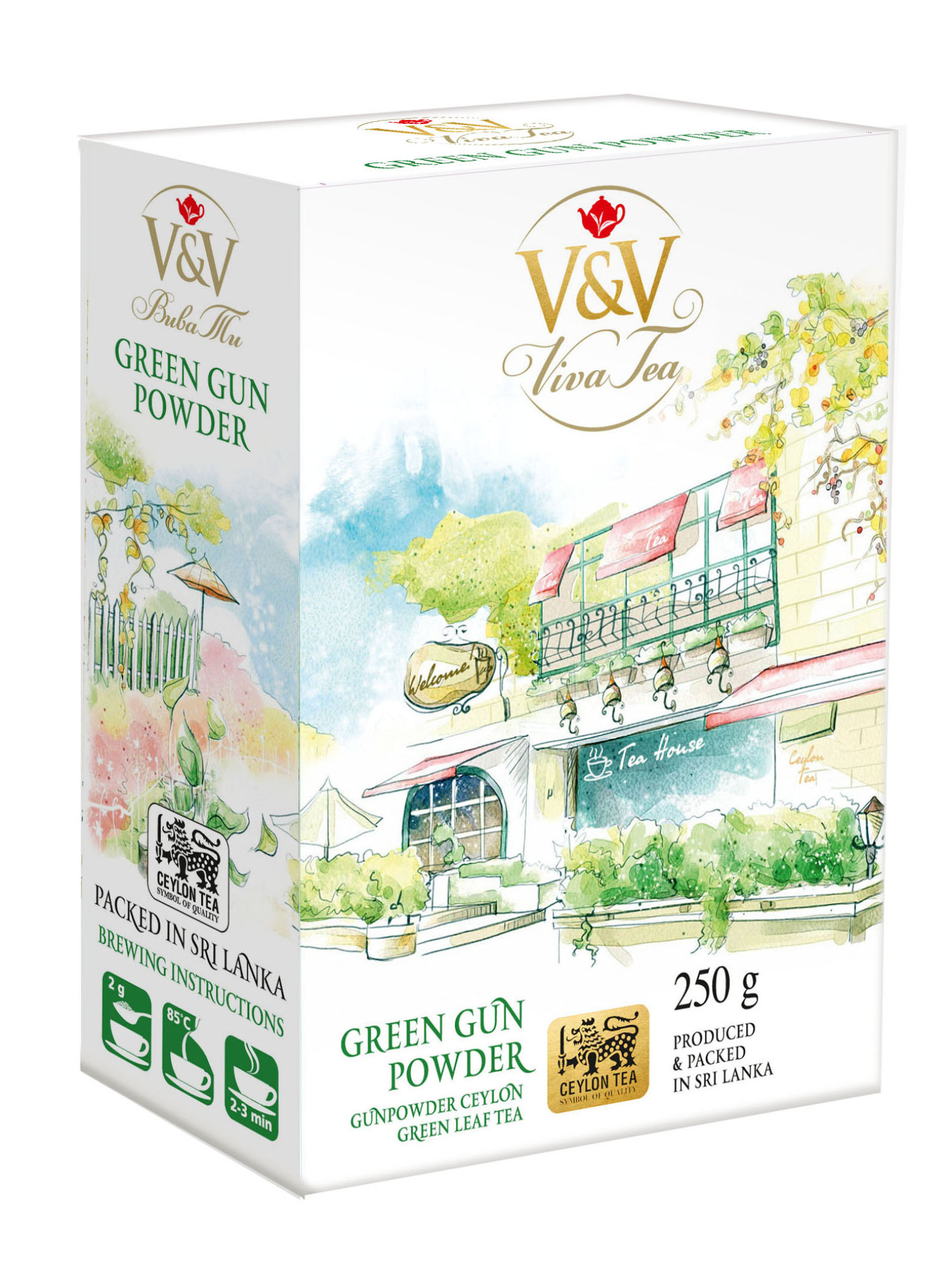 Чай V&V GUN POWDER зеленый, 250г. - фото