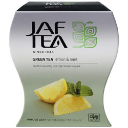 JAF TEA SC Lemon+Mint зел. в фигурн. пачке, 100г.- фото